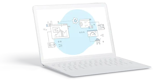 computador con estrategia digital