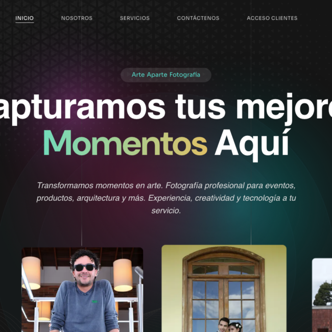 Arte Aparte Fotografía: diseño web por HardBoxs